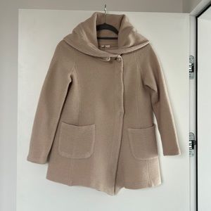 MOTH Anthropologie Cream Wool Coat M fits XS-READ GUC